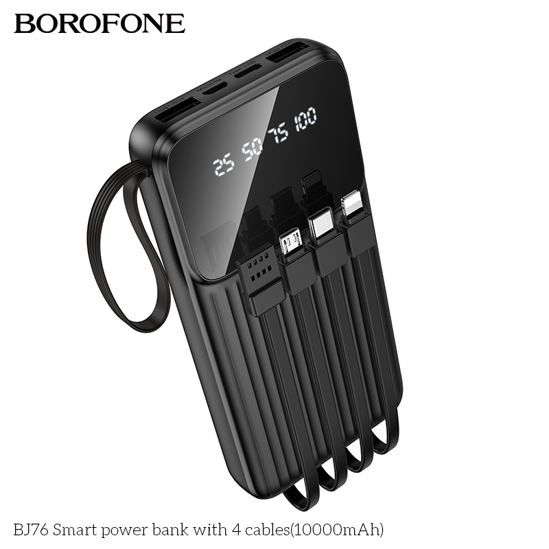 BOROFONE BJ76 Smart power bank with 4 cables 10,000mAh