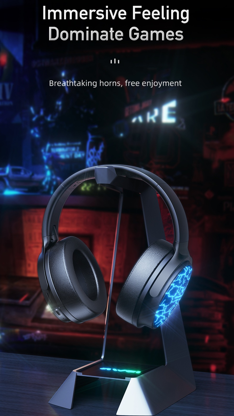 Awei A780 Pro Bluetooth Earphones Light with Game Mode Stereo Surround Sound