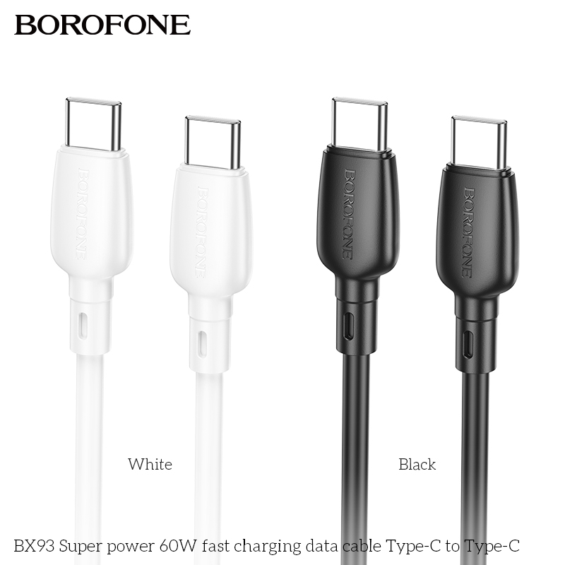 BOROFONE BX93 Super Power 60W Fast Charging data cable Type-C to Type-C, 3A