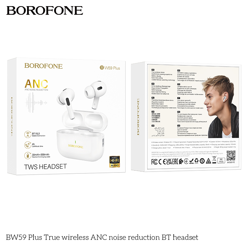 BOROFONE BW59 Plus True wireless ANC noise reduction BT headset
