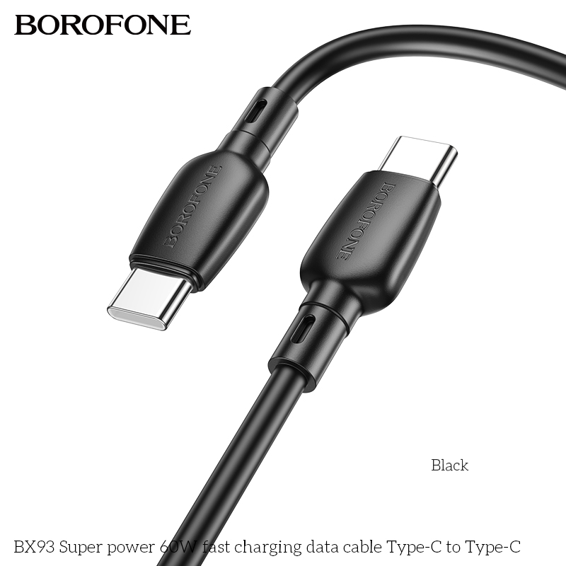BOROFONE BX93 Super Power 60W Fast Charging data cable Type-C to Type-C, 3A