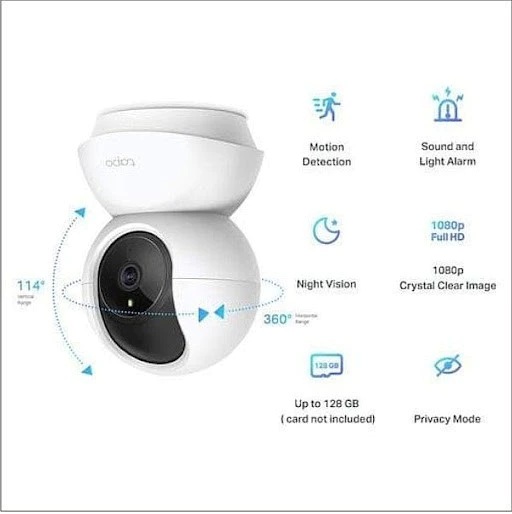 TP-LINK Tapo C200 Pan/Tilt Home Security Wifi Camera included 64G SD Card