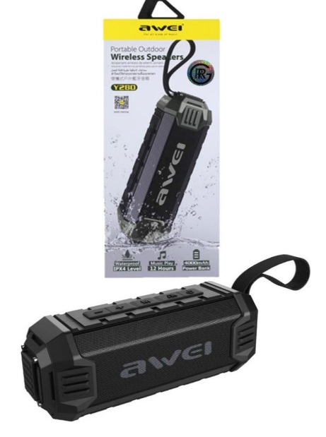 Awei Y280 Portable Wireless Outdoor Sound Dual Stereo Speaker Track AUX TF Card FM