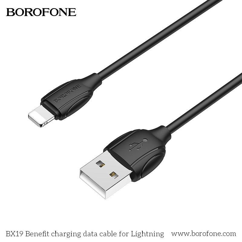 BOROFONE BX19 High Speed charging data cable, 2.4A, USB to iPhone Pin