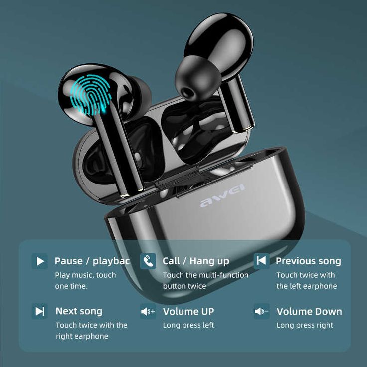 Awei T29 Bluetooth Earphone Clean Stereo Sound & Touch Control With Mic