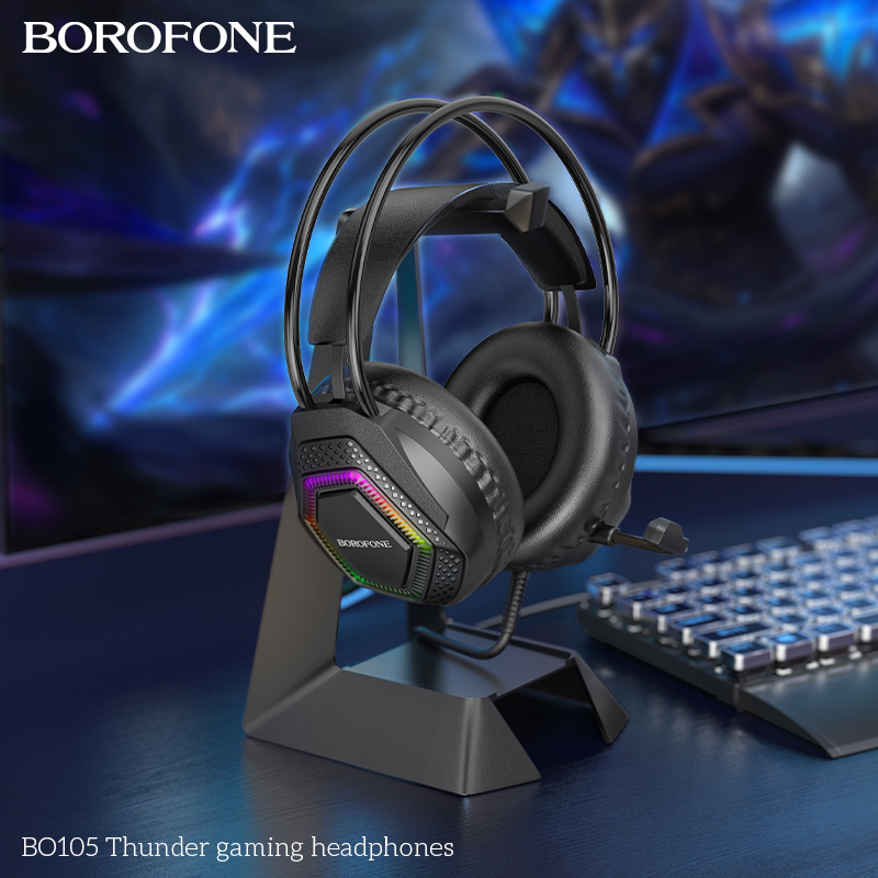 BOROFONE BO105 Thunder Gaming Wired Headphones with Mic