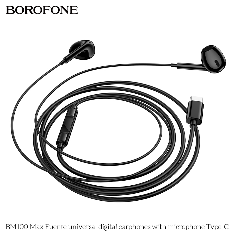 BOROFONE BM100 Max Fuente universal digital earphones with microphone Type-C