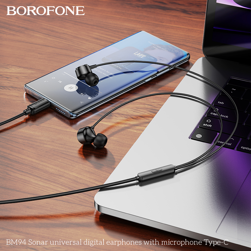 BOROFONE BM94 Sonar universal digital earphones with microphone Type-C