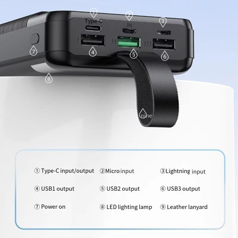 AWEI P142K 50,000mAh Power Bank Super Fast Charge 22.5W PD+QC Large Capacity P