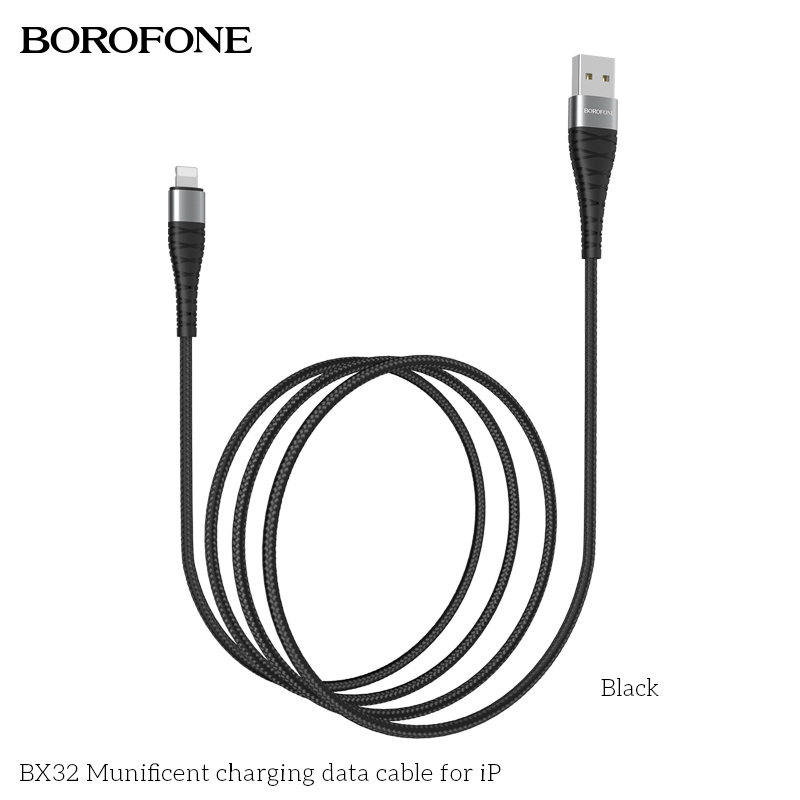 BOROFONE BX32 Munificent High Speed Charging Data Cable, USB to iPhone Pin