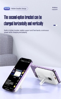 Awei P185K 10,000mAh Magnetic Wireless Power Bank Charger with Stand