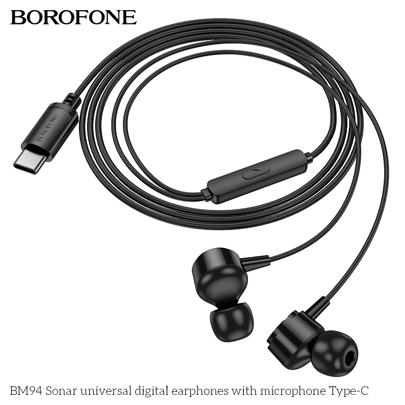 BOROFONE BM94 Sonar universal digital earphones with microphone Type-C