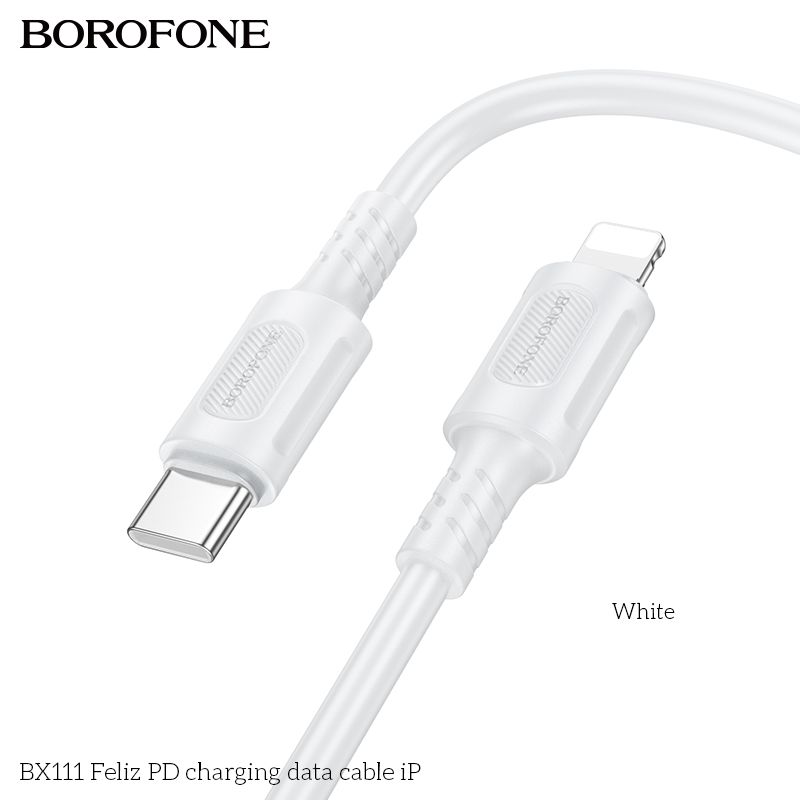 BOROFONE BX111 Feliz PD High Speed Charging Data Cable Type C to iPhone