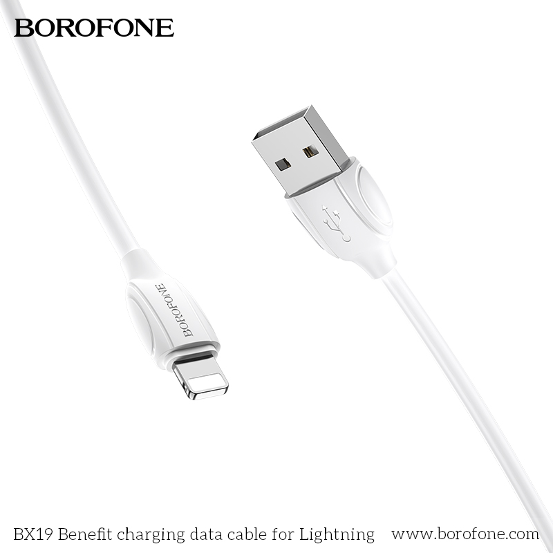BOROFONE BX19 High Speed charging data cable, 2.4A, USB to iPhone Pin