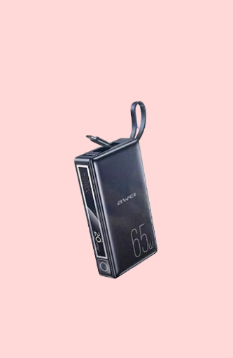 Awei P97K 20,000mAh Power Bank includes a built-in 2-in-1 charging cable
