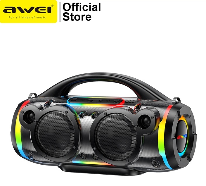 Awei KA12 Portable Bluetooth Speaker 60W Intelligent Light Stereo Bass Support TF Card