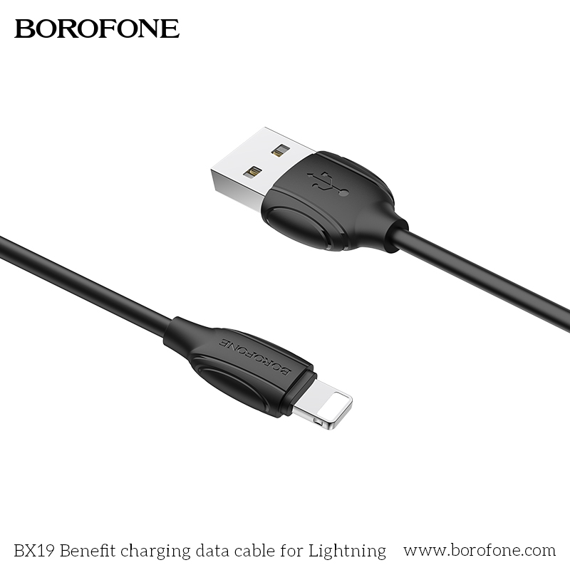 BOROFONE BX19 High Speed charging data cable, 2.4A, USB to iPhone Pin