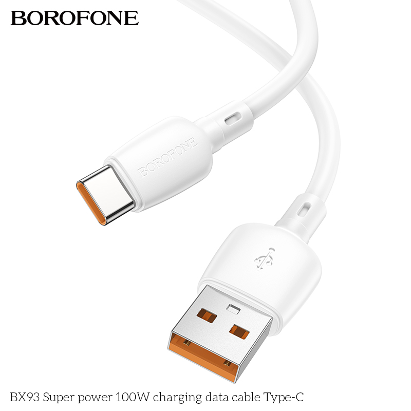BOROFONE BX93 Super Power 100W High Speed Charging Data Cable, USB toType-C