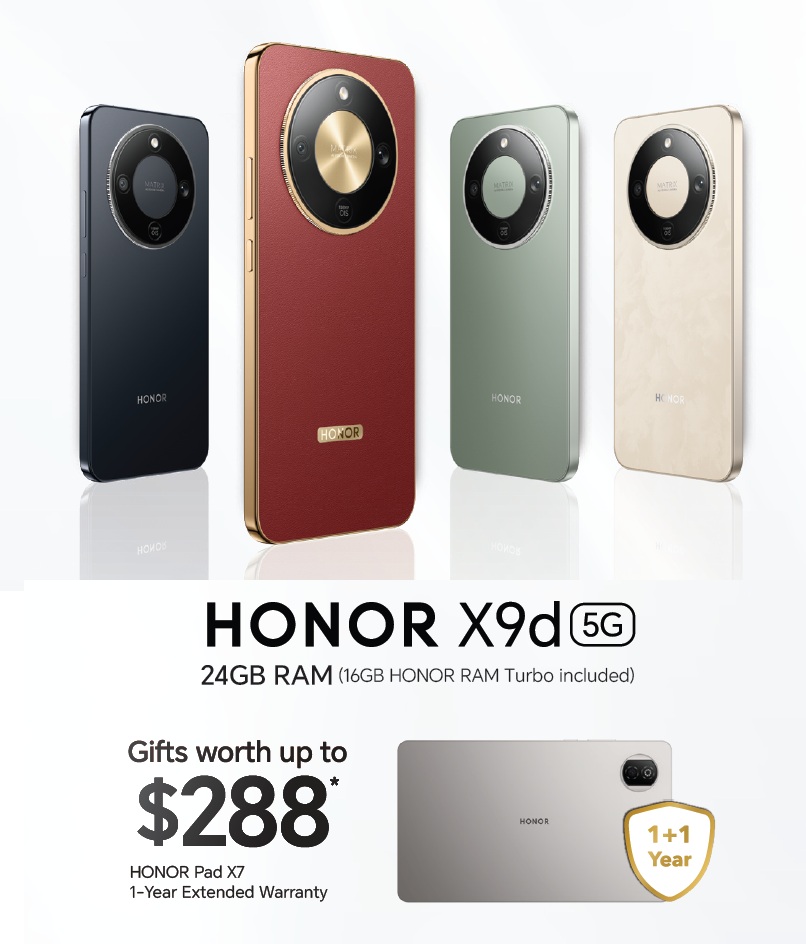 HONOR X9d 5G Smartphone with FREE HONOR Pad X7, 256GB/512GB