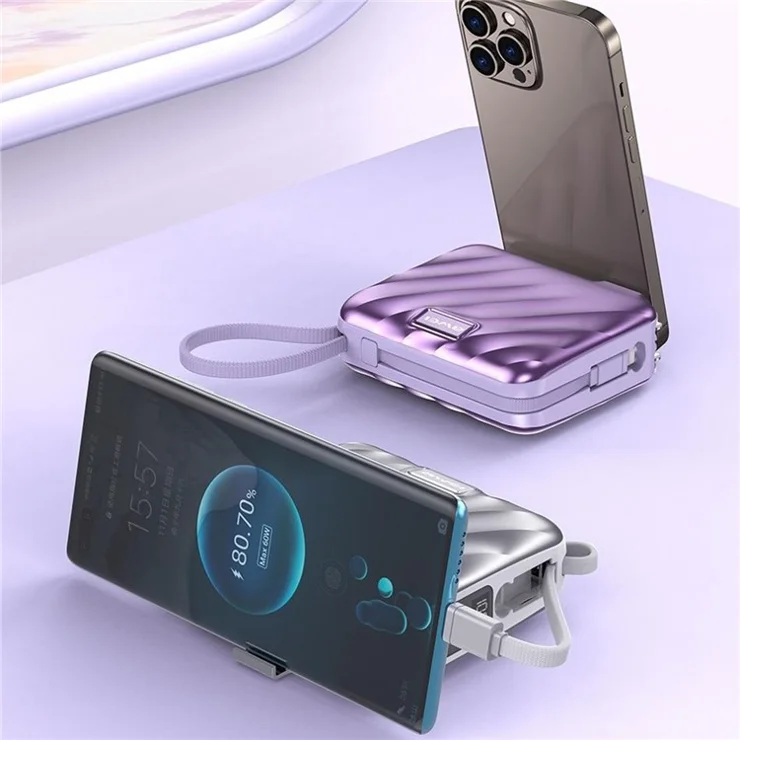 Awei P83K 15,000mAh 45W Power Bank Built In Cable with Wall Plug UK Plug