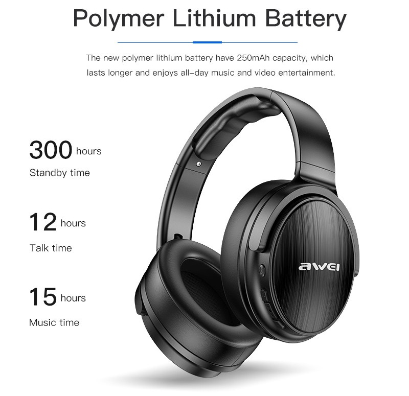 Awei A780BL Bluetooth Headphone Noise Cancelling  Gaming Headset With Mic