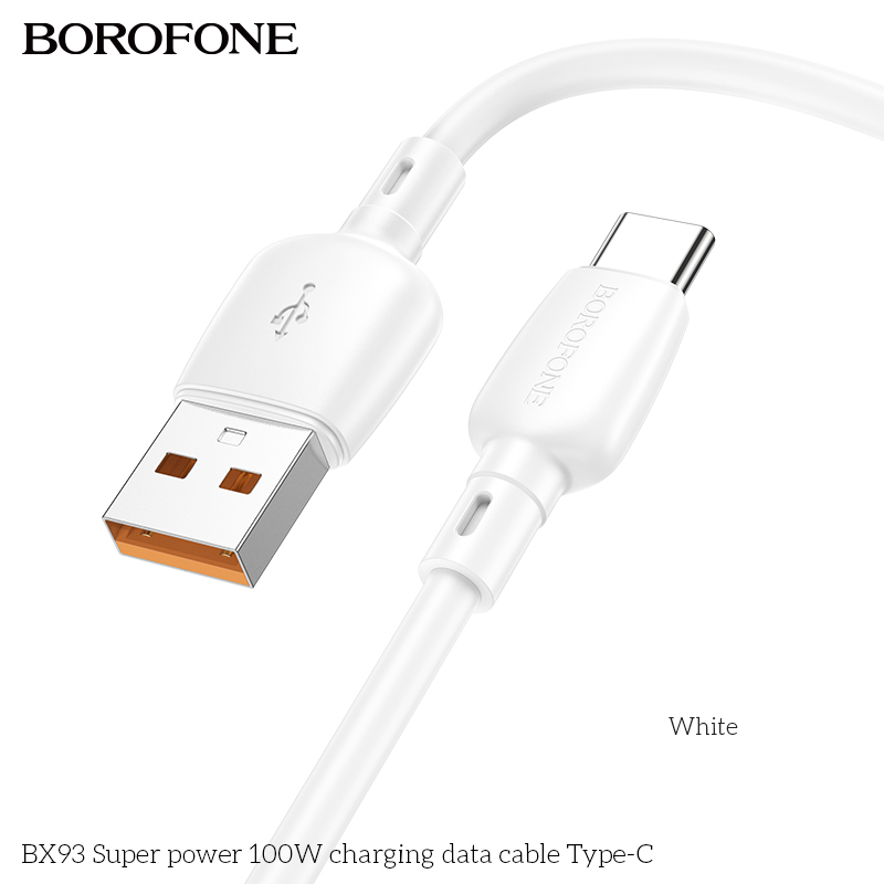 BOROFONE BX93 Super Power 100W High Speed Charging Data Cable, USB toType-C