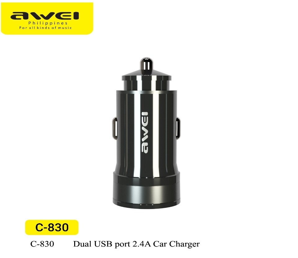 Awei C-830 Car Charger Dual USB Port 2.4A