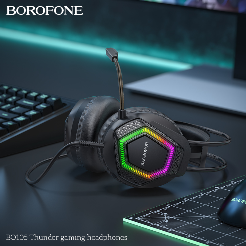 BOROFONE BO105 Thunder Gaming Wired Headphones with Mic