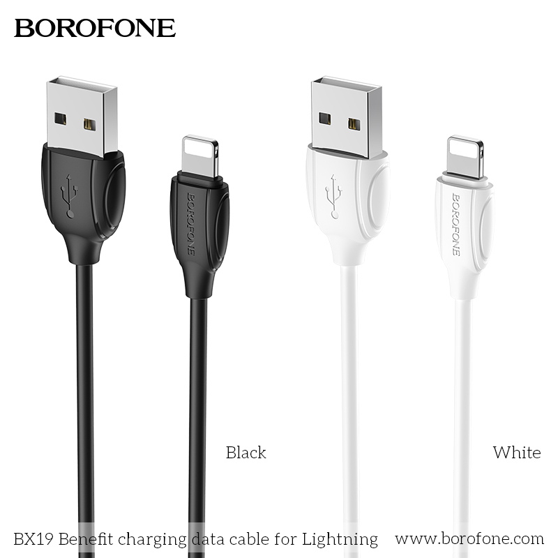 BOROFONE BX19 High Speed charging data cable, 2.4A, USB to iPhone Pin