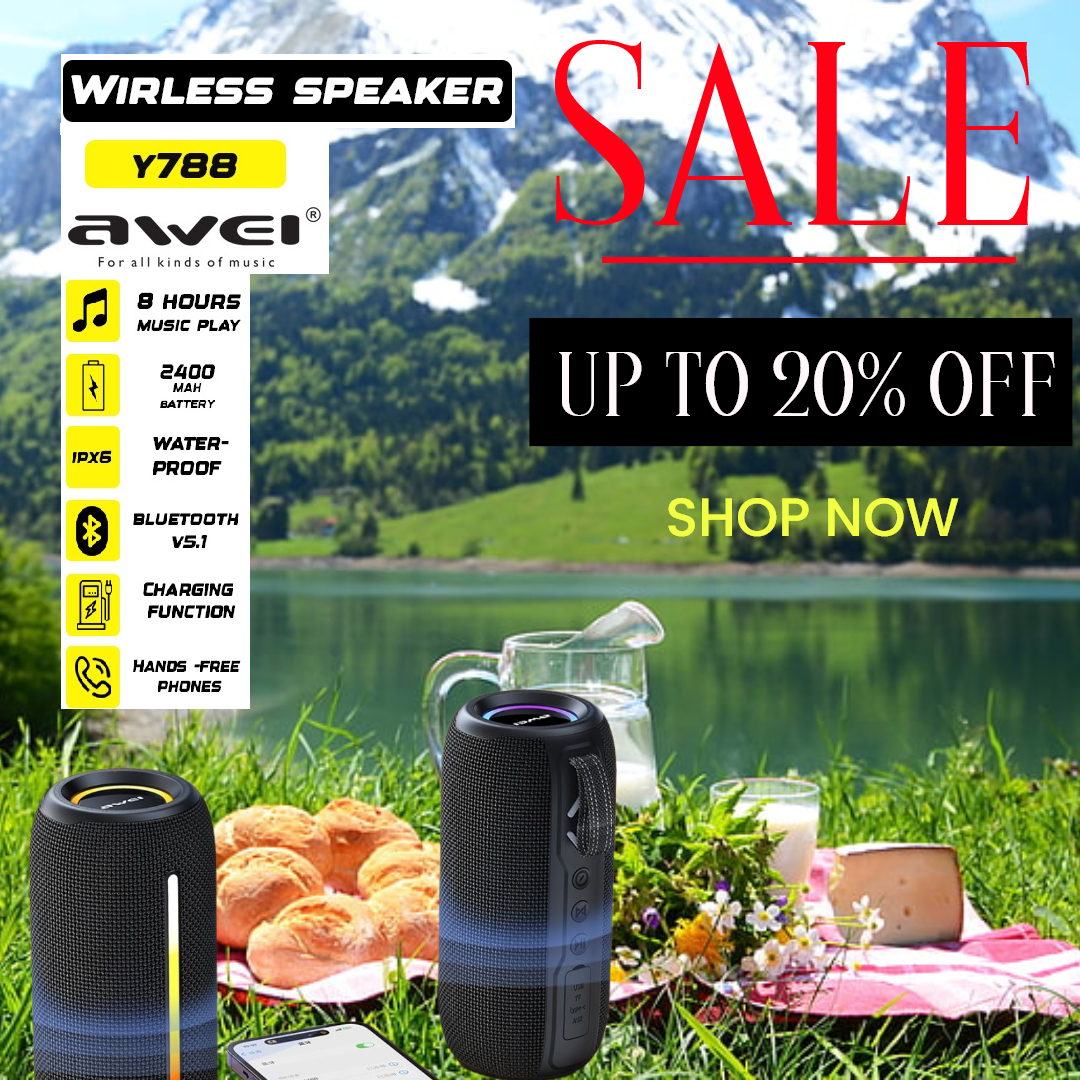 Awei Y788 Bluetooth Outdoor Speaker Handle strap  Support TF USB Aux