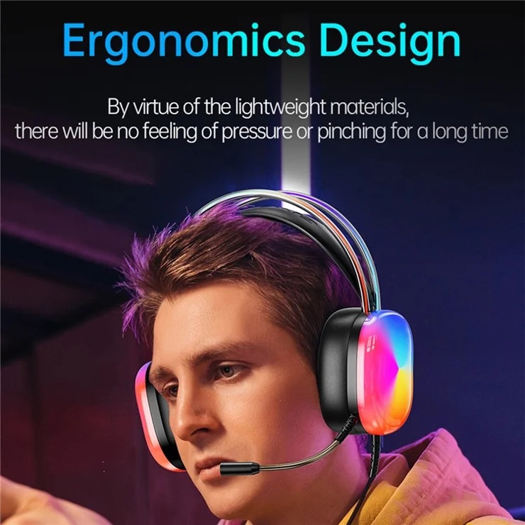 Awei GM-11 Wired HeadphoneSurround Sound Dynamic Lighting Gaming Headset With Mic