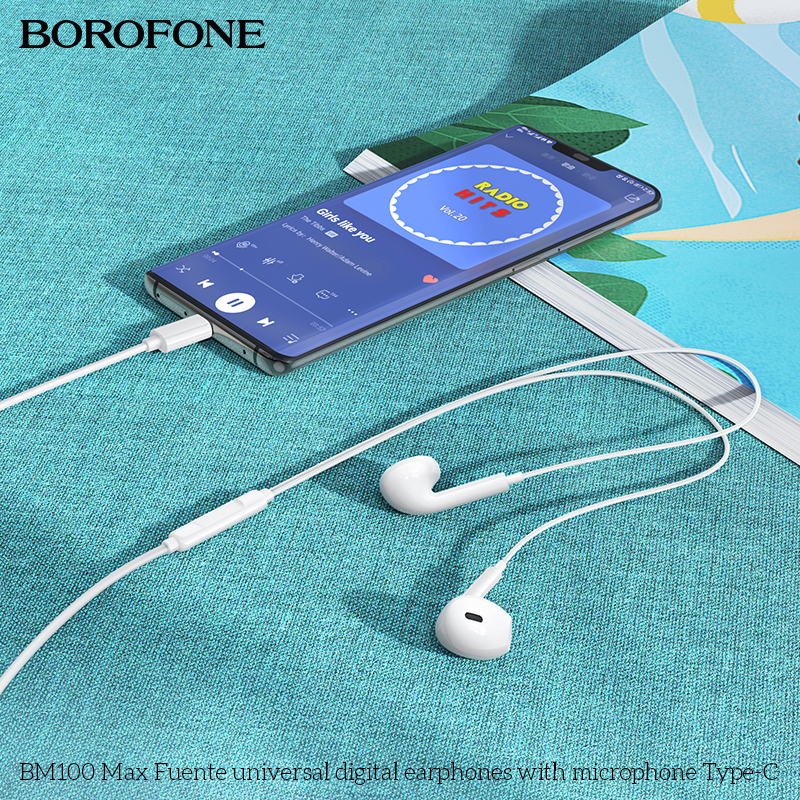 BOROFONE BM100 Max Fuente universal digital earphones with microphone Type-C