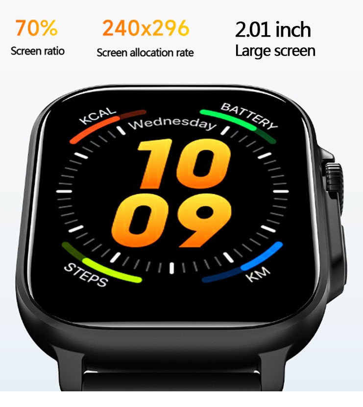 Awei H88 Smart Watch 2.01"HD TFT Screen Blood Pressure Heart Rate Sleep Monitoring