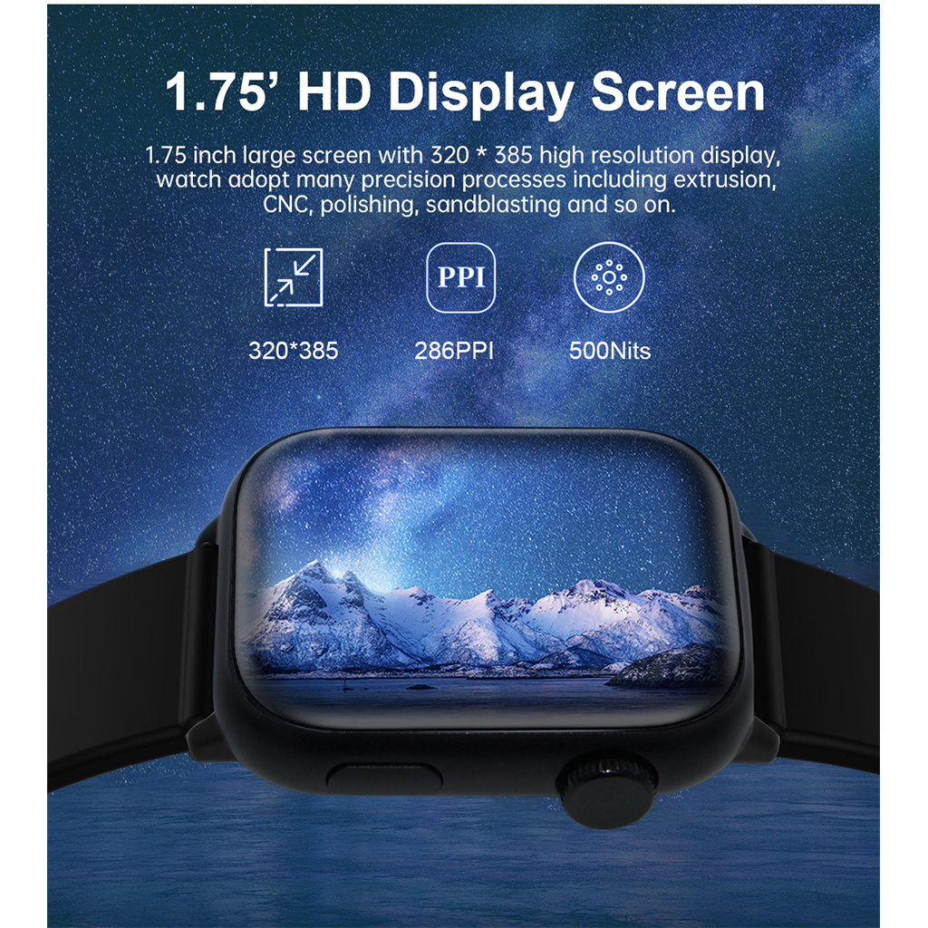 Awei H26 Smart Watch 1.95’‘ Display Bluetooth Call  Fitness Modes Blood Oxygen Detection