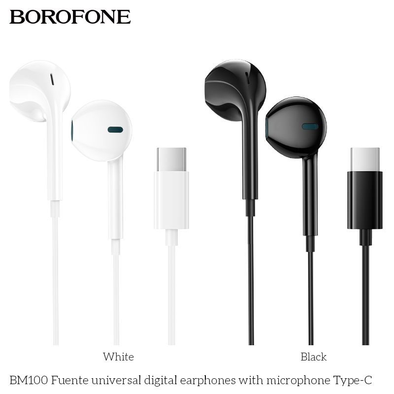 BOROFONE BM100 Fuente universal digital earphones with microphone Type-C