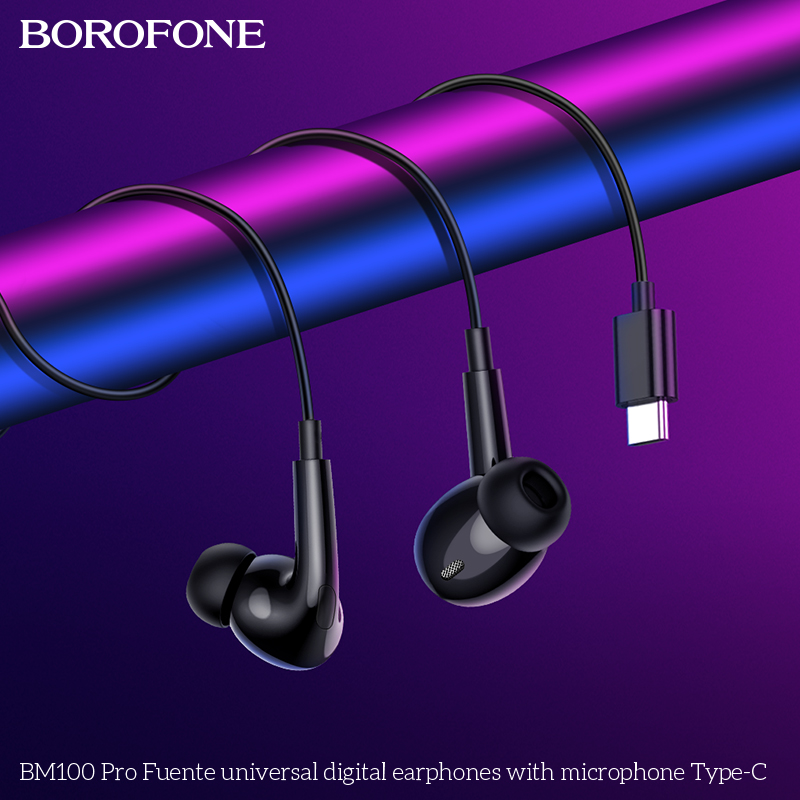 BOROFONE BM100 Pro Fuente universal digital earphones with microphone Type-C