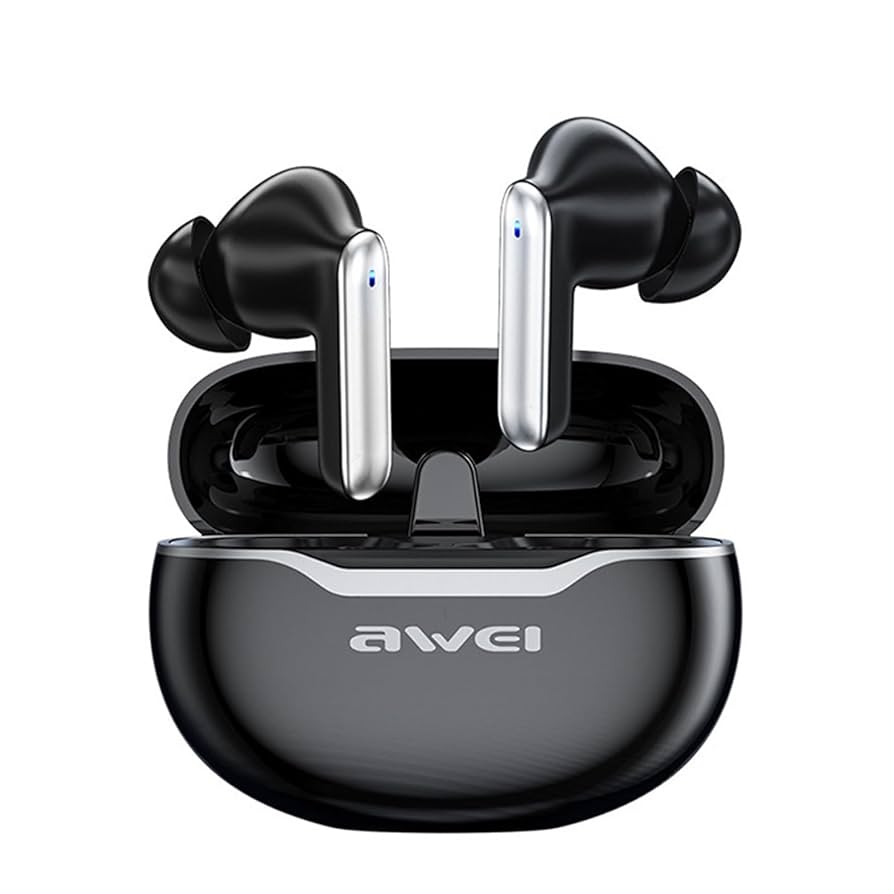 Awei T50 TWS Bluetooth 5.3 Earbuds ENC Noise Cancelling Touch Control Gaming Mode Built-in Mic
