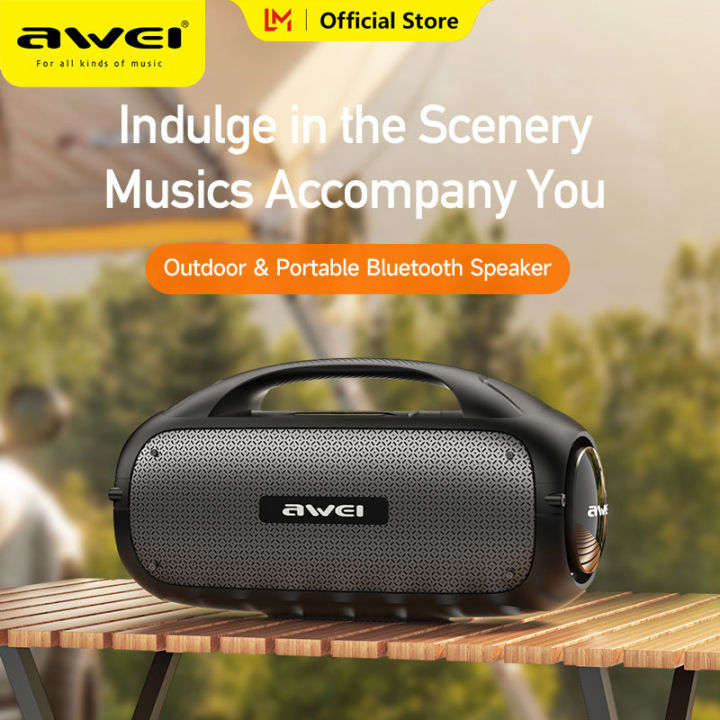 Awei Y886 Portable Wireless Speaker With Microphone Karaoke Mic Bluetooth Speaker