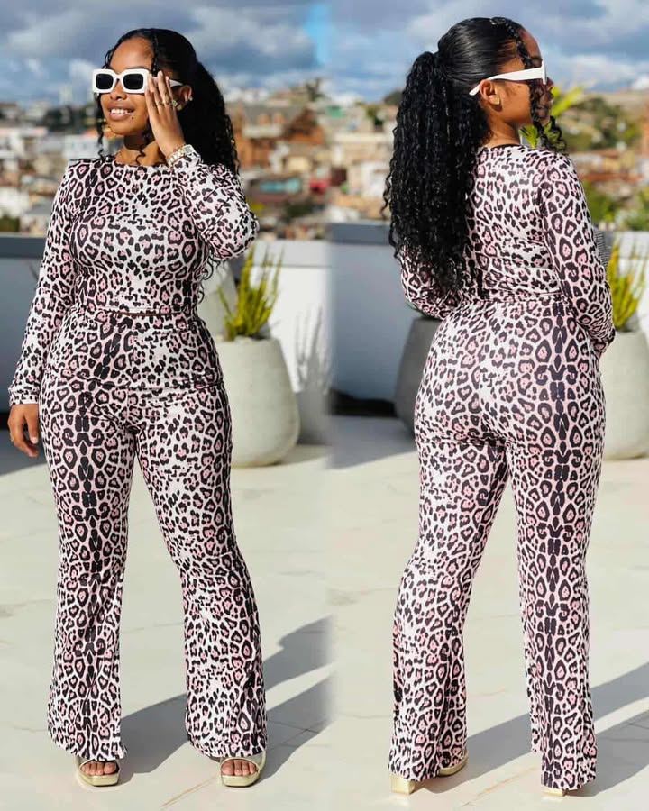 Leopard Print Two-Piece Set