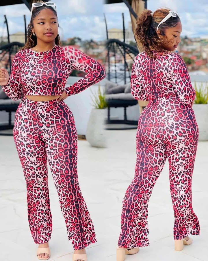 Leopard Print Two-Piece Set
