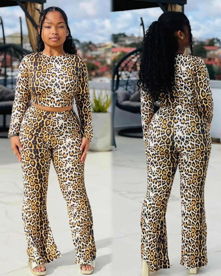Leopard Print Two-Piece Set