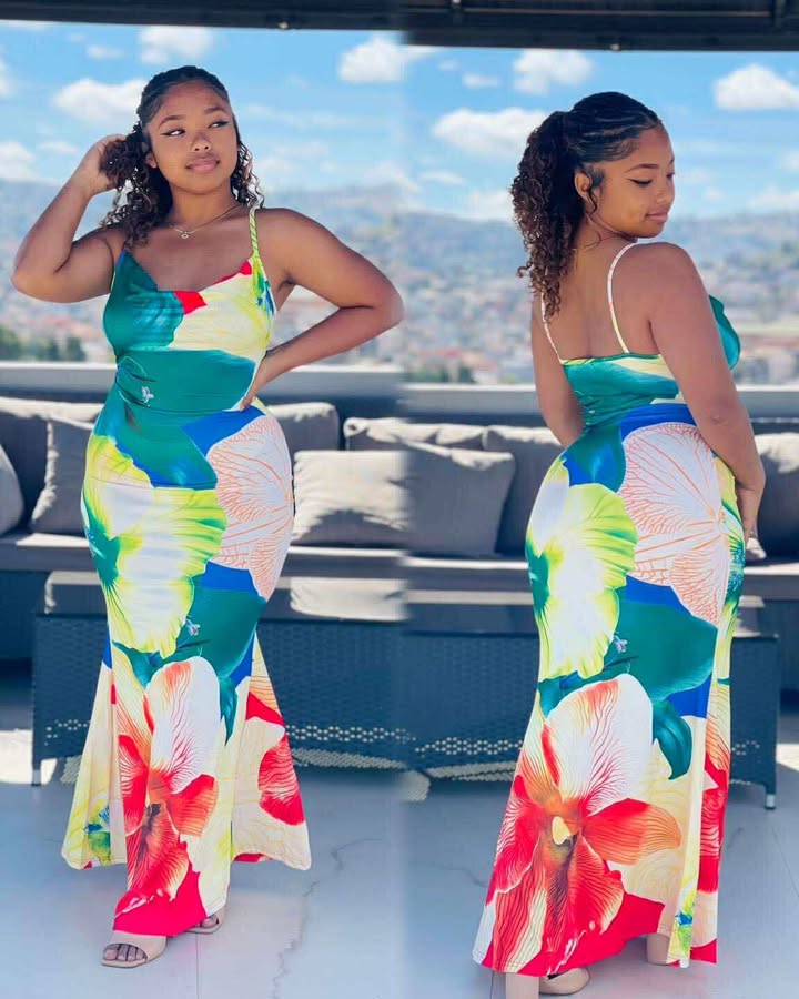 Tropical Floral Maxi Dress