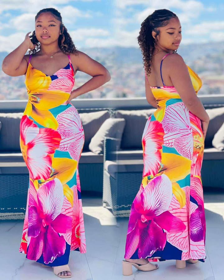 Tropical Floral Maxi Dress