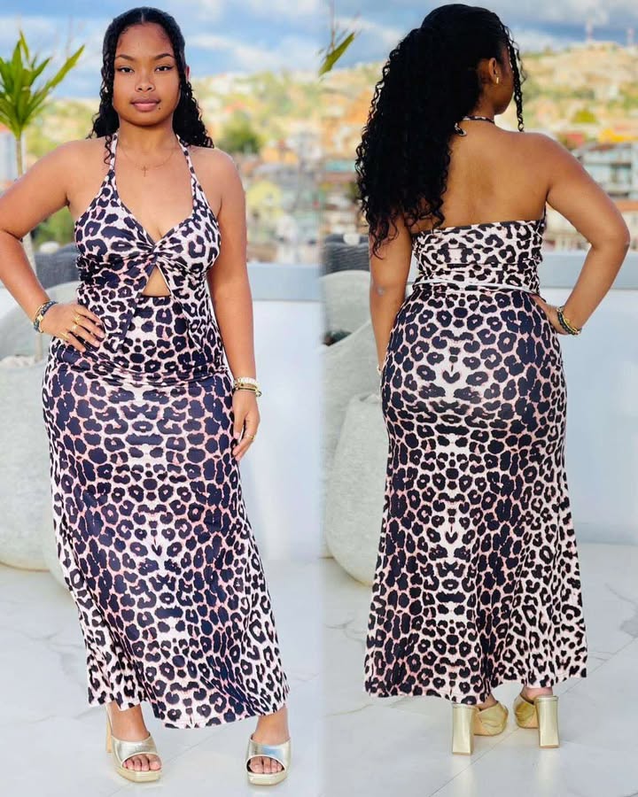 Leopard Print Summer Maxi Dress