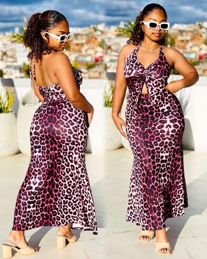 Leopard Print Summer Maxi Dress