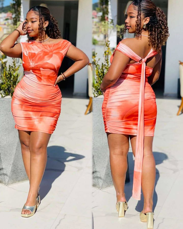 Tie-Dye Bodycon Mini Dress