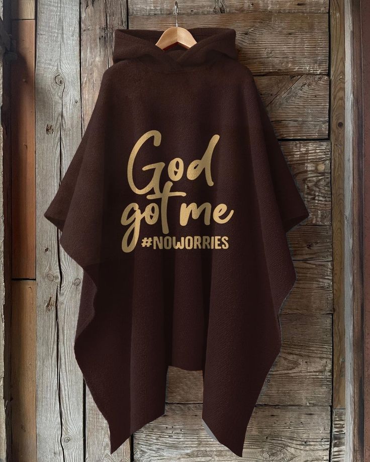 Inspirational Hooded Poncho