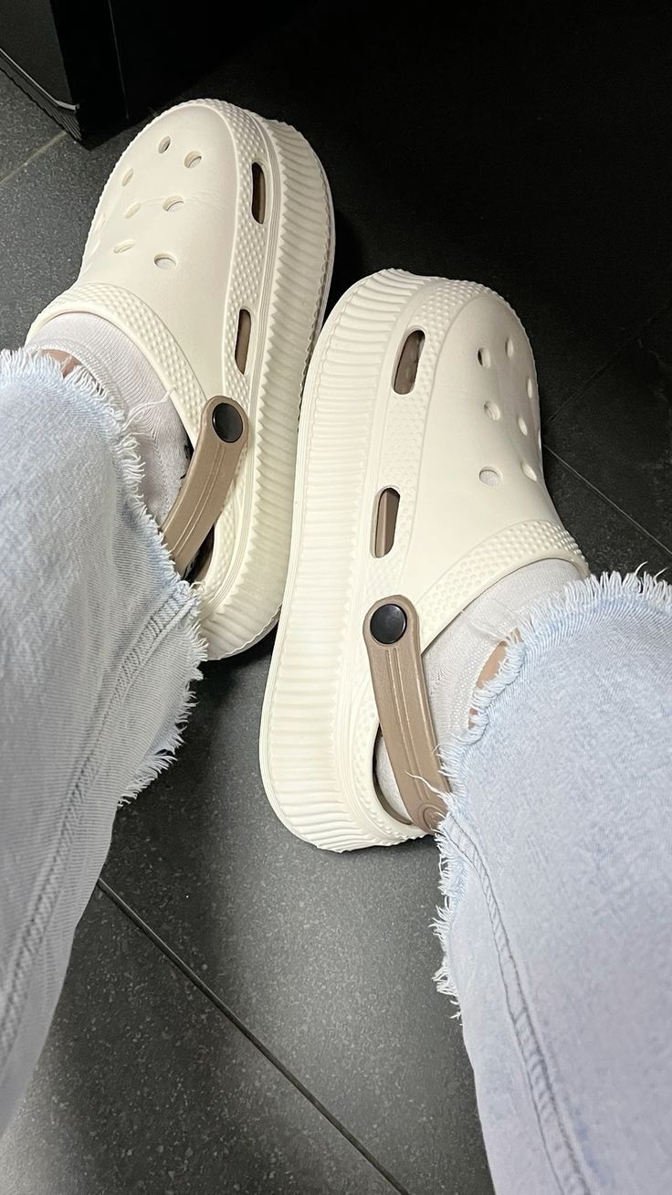 White casual clogs