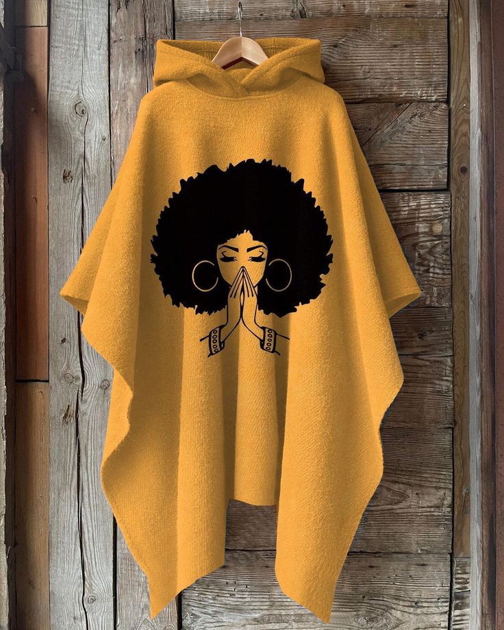 Afrocentric Hooded Poncho