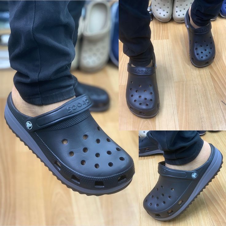 Black Casual Slip-On Sandals